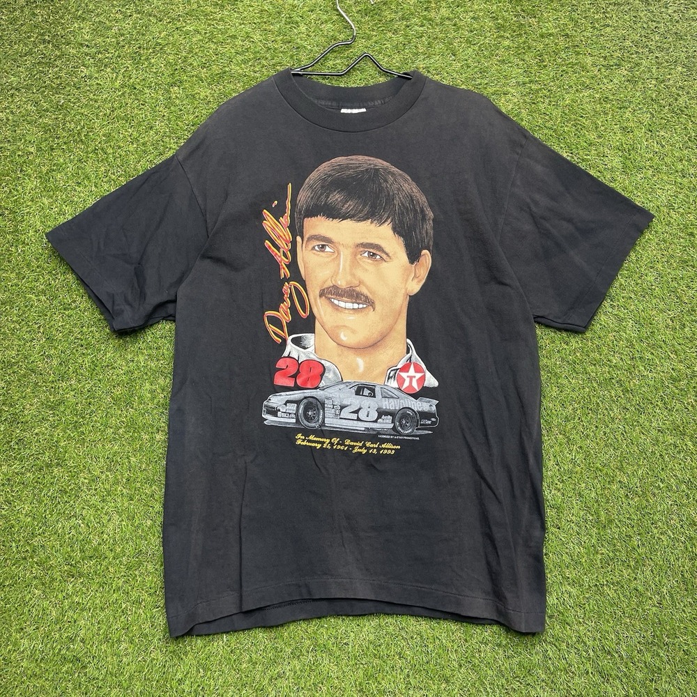 Vintage 1993 Davey Allison Racing Memorial Shirt Mens XL Made In USA  #28 Faded